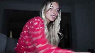 The guy masturbates, and his step sister tries to catch all the drops