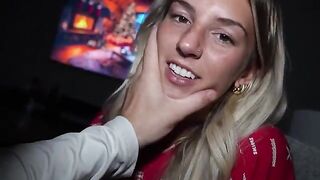 The guy masturbates, and his step sister tries to catch all the drops