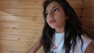 A beautiful Turkish girl got undressed and tried to please in sauna