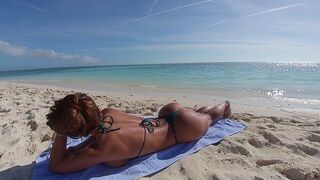 A girl with a stunning figure was picked up at the beach and passionately taken