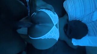 Ebony beauty got fucked in doggy style by a big BBC cock