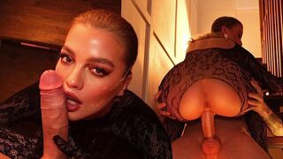 You can put it in your mouth, and there's a net on top - HD porn with foot fetish flavor