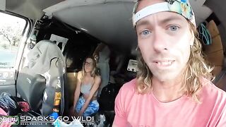 A hot girl has sneaky sex in public with her boyfriend