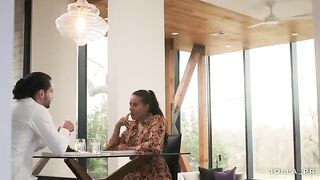 Therapist invited me to her house for dinner, it was hot!