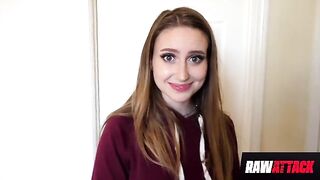 Petite Laney Grey takes a big monster cock in this steamy scene