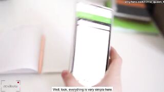 The student has sex with a teacher right on the table in 4K
