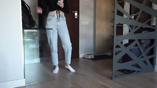 My stepsister came home early and asked me not to watch porn while she’s around