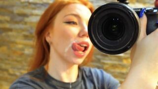 The red-haired Russian schoolgirl gets her pussy filled with a big cock