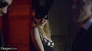 Blonde teen Chloe Cherry gets DP’d in a sensual scene