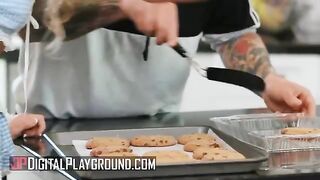 Petite Khloe Bakes Cookies in a Sensual Apron, Driving Small Hands Wild