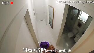 Nanny spies on her new employers and gets caught in a compromising situation
