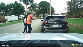 A sexy babe got her car repaired and got fucked by the mechanic
